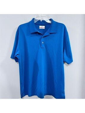 Men's Grand Slam Teal Blue Performance Golf Polo Shirt. Size L